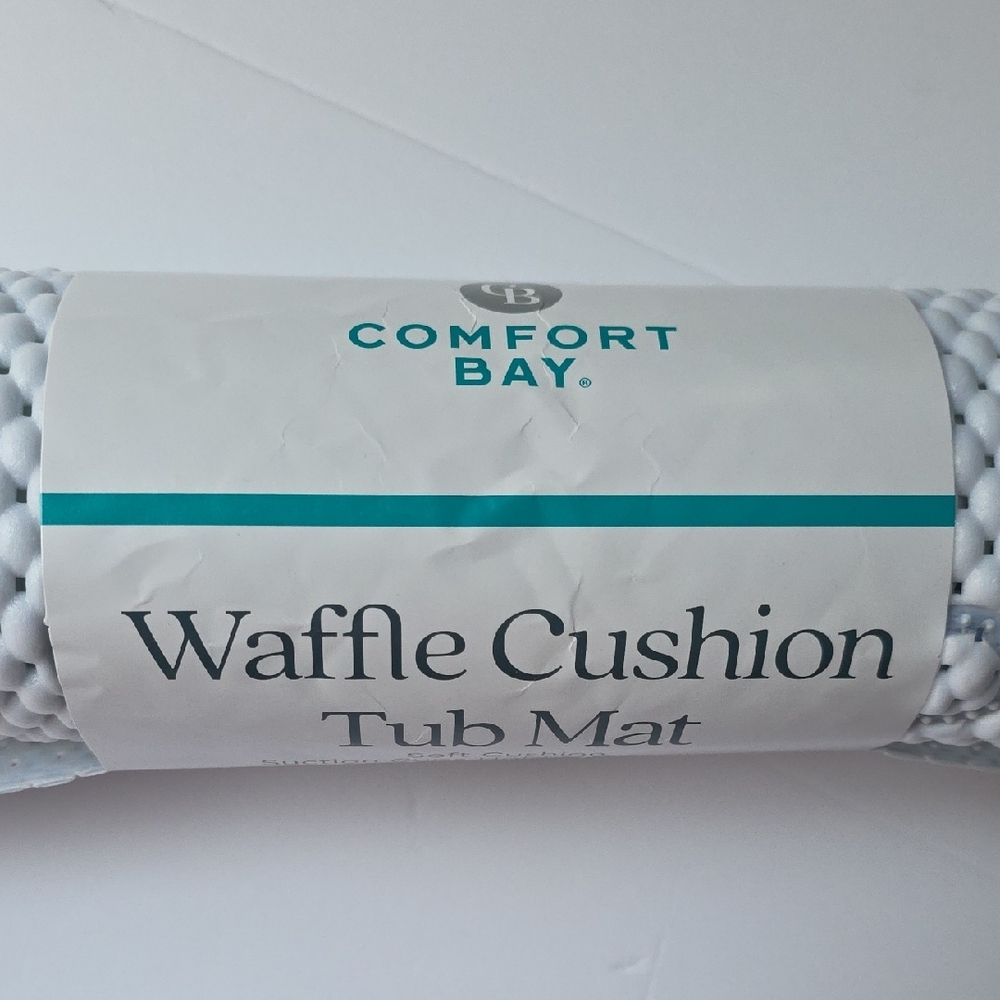 Comfort Bay White Waffle Cushion Tub Mat - Picture 2 of 9